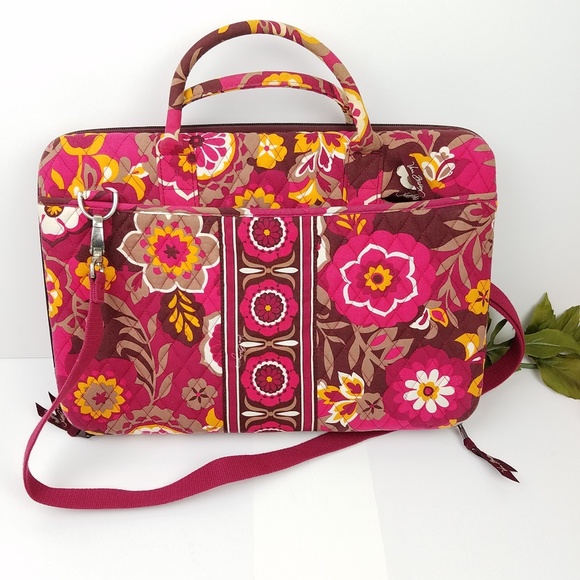 Vera Bradley laptop bag with two sidepockets - Picture 6 of 8